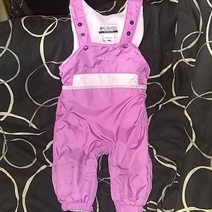 Columbia bib pink snow pants. 12 months